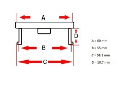 Централна капачка на колелото ХЮНДАЙ 60мм сребриста 52960-38300 5296038300