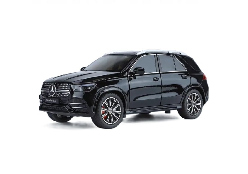 Mercedes Benz GLE 350 metalen model speelgoedbatterijverlichting klinkt 1:24 Zwart