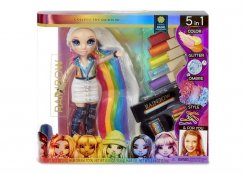 MGA L.O.L. Rainbow High Peludo estúdio com uma boneca