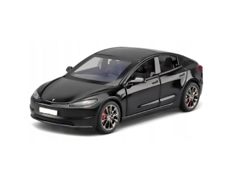 Tes Model 3 παιχνίδι μεταλλικό μοντέλο φώτα με μπαταρία ήχος 1:32 Μαύρος