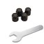 4 pcs MERCEDES BENZ BRABUS valve caps, black valve covers