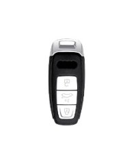 LUXURY key cover for Audi cars white glossy/Chrome