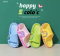 DINOSAURUS non-slip children's slippers for home, garden or beach - blue