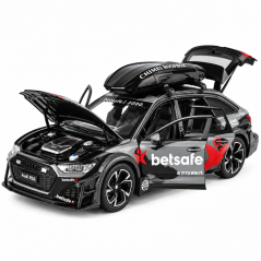 Audi RS6 DTM RACING kovinski model igrače luči baterije zvok 1:32 Siva
