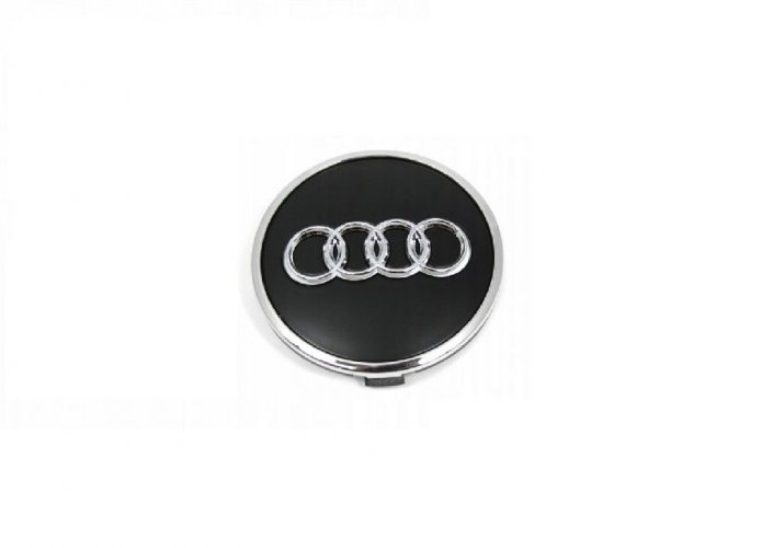 Wheel hub, center wheel cover for Audi cars 61mm black glossy