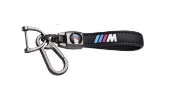 BMW M Schlüsselanhänger, schwarzes Leder