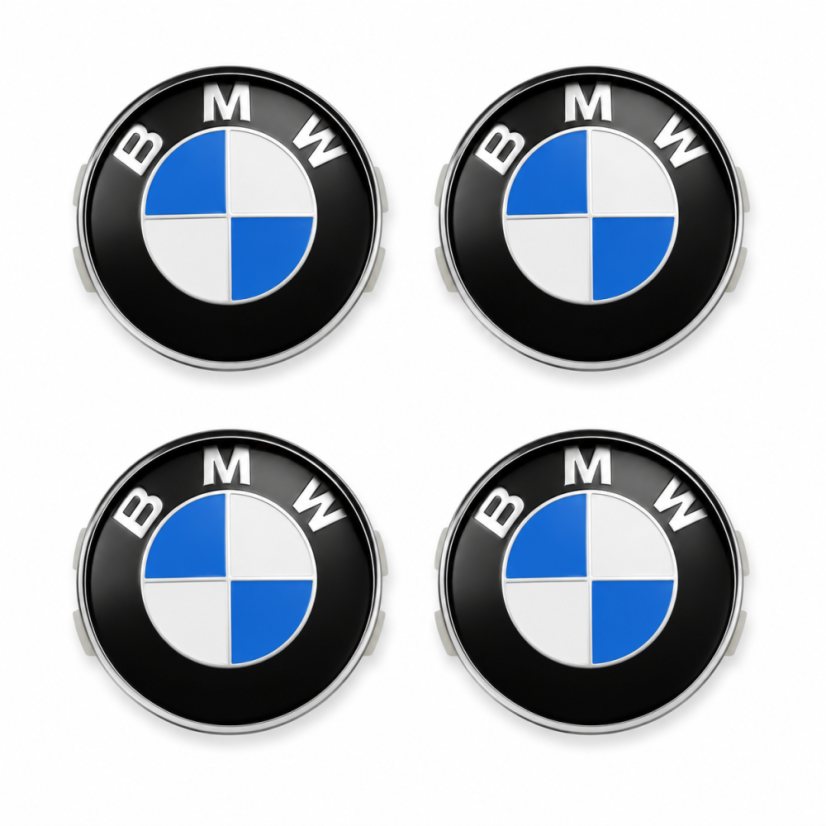 Blue-white floating center caps BMW 68 mm - set of 4 - 36136783536