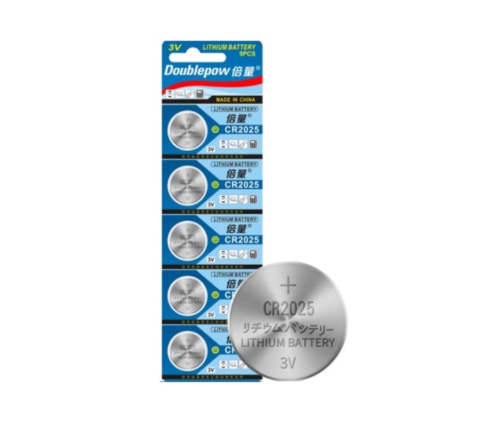 5x DOUBLEPOW CR2025 3V lithium batteries capforwheel