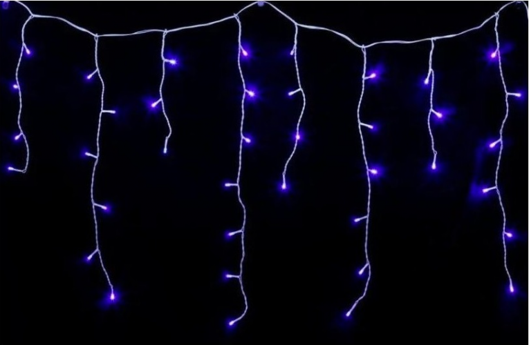 LUMA LED Christmas light rain with a flash, 310 LEDs 10m power cable 5m IP44 blue with a timer