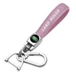 LAND ROVER key fob, keychain, pink leather