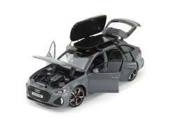 AUDI RS6 metal model jucărie baterie lumini sunet 1:24 Gri