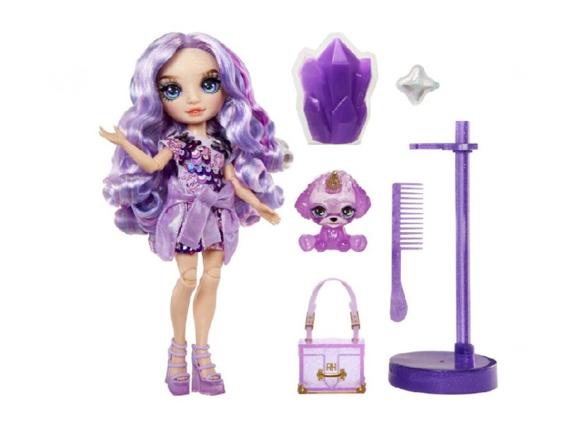MGA Rainbow High Doll Slime Kit & Pet - Violet Wilow
