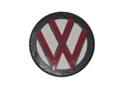 VW GOLF V (2003-2010) badge op de voorkant, logo (12,8 cm) - zwarte koolstofvezel