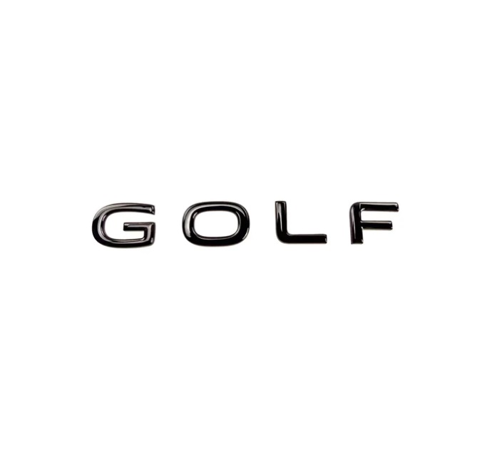 GOLF inscription - black glossy 157mm