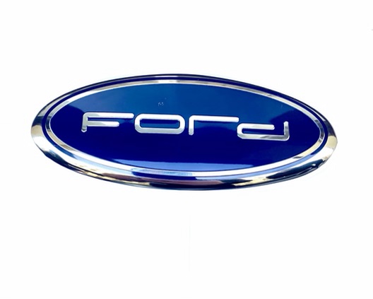 Emblema FORD 175 x 72 mm fata si spate albastra