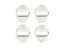 4 pcs TOYOTA Protective cover for the door latch- silver