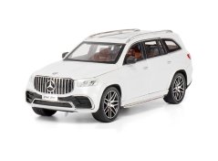 Mercedes Benz AMG GLS 63 modelo de metal juguete batería luces sonido 1:24 Blanco