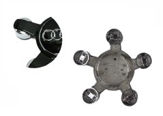 Hjul mittkapsel AUDI 135mm svart 8R0601165