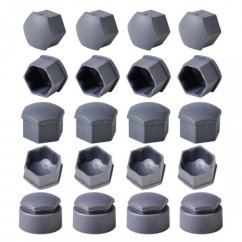 Bolt covers, for wheel bolts 17mm, set of 20 grey-KOPIE-KOPIE