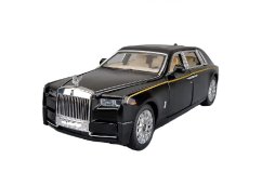 Rolls-Royce Phantom modello in metallo giocattolo luci della batteria suono 1:24 Nero
