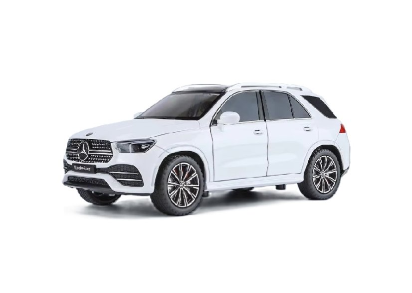 Mercedes Benz GLE 350 metalen model speelgoedbatterijverlichting klinkt 1:24 Wit