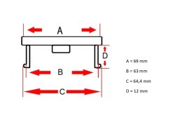 Riteņa centra vāciņš HONDA 69mm sudrabs melns 44732-T2A-A31 44732-T7W-A01 08W40-SWN-9000-02 08W15-SDE-7N0A2 08W40-SLG-90001