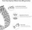 APPLE WATCH Band für Frauen Displayschutzfolie Diamond Crystal Schutzhülle mit Metallband für iWatch Series 7/8 Silber 41mm