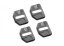 4 pcs VOLVO Protective cover for the door latch- black glossy