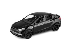 Tes model Y metallmodell leksaksbatterilampor låter 1:32 svart