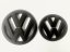 VW GOLF 7.5 MK7.5 (2018-2020) Emblema frontal e traseiro, logotipo (14cm e 11,5cm) - preto brilhante