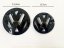 VW Scirocco 2009-2014 front and rear emblem, logo (9cm) - black glossy