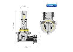 9005/23S-W liquid LED bulbs for lights 6000-7000K 35W 3500 Lm 12V-24V, up to 200% more brightness