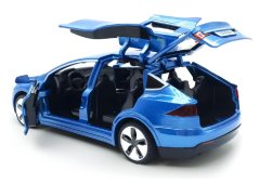 Tes model X toy metal model battery lights sound 1:32 Blue