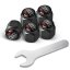 4 pcs AUDI valve caps, black valve covers