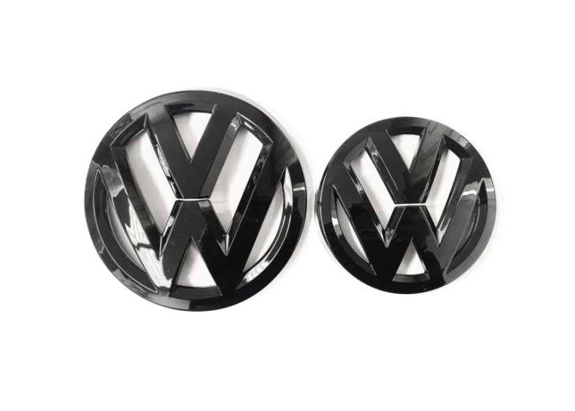 VW PASSAT B8 Variant MK8 (2017-2019) front and rear emblem, logo (13,8cm and 11cm) - glossy black