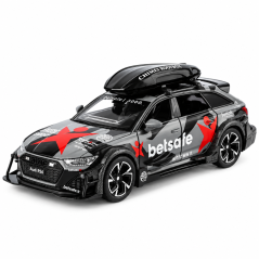Audi RS6 DTM RACING kovinski model igrače luči baterije zvok 1:32 Siva