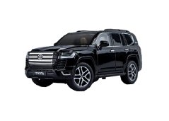 Toyota Land Cruiser LC300 metalen model speelgoedbatterijverlichting klinkt 1:24 Zwart