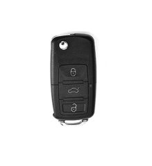 LUXURY key cover for VOLKSWAGEN ŠKODA cars black glossy/chrome