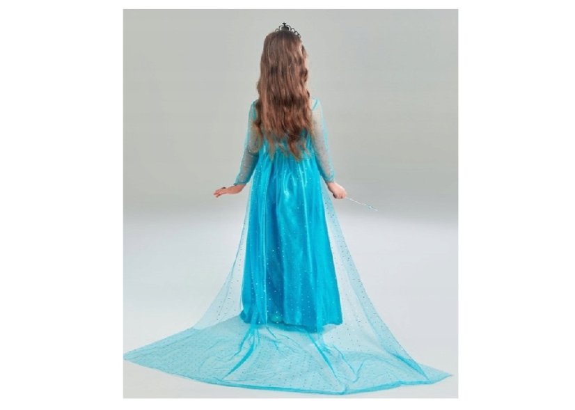 Children's costume Frozen Ice Kingdom Elsa long prom dress M 120 cm
