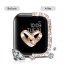 APPLE WATCH Band für Frauen Displayschutzfolie Diamond Crystal Schutzhülle mit Metallband für iWatch Series 1/2/3/4/5/6/7 Schwarz 42mm