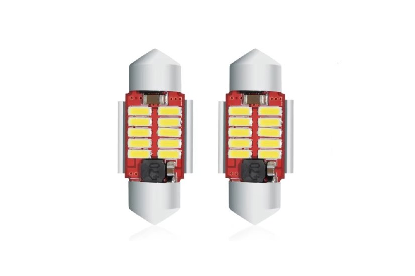 Car bulbs with LED backlight 31mm 12V C5W-10SMD-4014 Canabus 130LM White