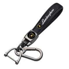 Lamborghini key fob, keychain black leather
