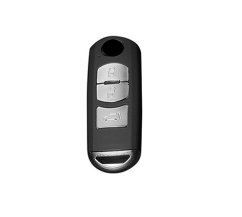 LUXURY key cover for MAZDA cars white glossy/Chrome