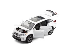 Toyota Highlander metalen model speelgoedbatterijverlichting klinkt 1:32 Wit