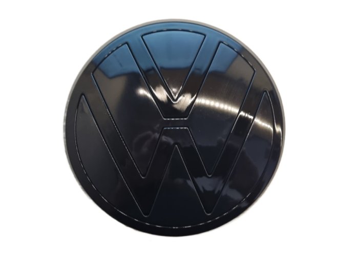 Ecuson față VW GOLF VIII (2019-), logo (13,7 cm) - negru lucios