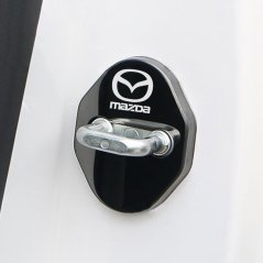 4 szt MAZDA Osłona zamka drzwi- czarny błyszczący