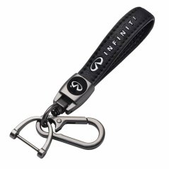 INFINITI přívěsek na klíče, klíčenka, černá kůže