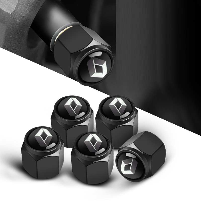 Generic 4 pièces Bouchon de valve logo Renault Noir à prix pas