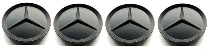 4pcs Wheel center caps MERCEDES BENZ 75mm black matte B66470202