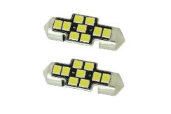 Autolampen met LED-achtergrondverlichting 31mm 12V C5W-9SMD-2835 Canbus 400LM Wit